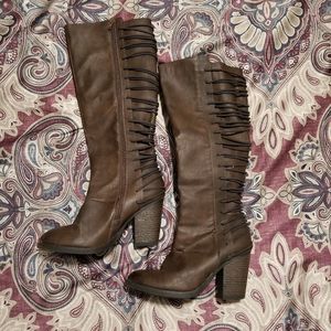 Sexy Brown Lace Up Boots